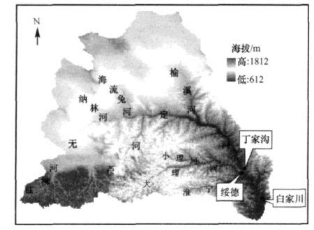 陕西省榆林市河流分布图