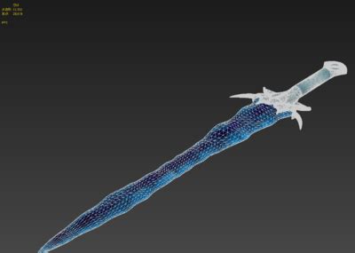 次世代PBR 水晶剑 冰晶剑 发光剑 冰雪剑 霜之哀伤 魔法模型-冷兵器模型库-3ds Max(.max)模型下载-cg模型网