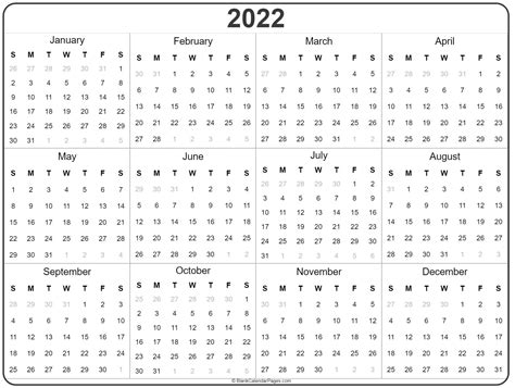 Calendar 2022 5 Free Powerpoint Template - Riset
