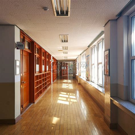 韩国学校的走廊高清图片下载-正版图片500995784-摄图网