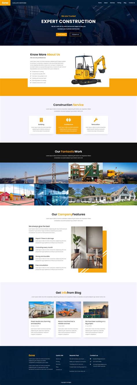 建筑公司网站源码，工程公司网站建设模板-17素材网