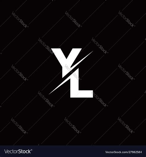 Yl logo letter monogram slash with modern logo Vector Image