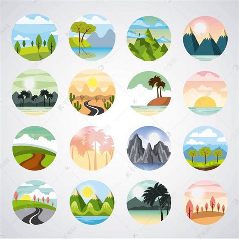 50 枚景观图标 - NicePSD 优质设计素材下载站