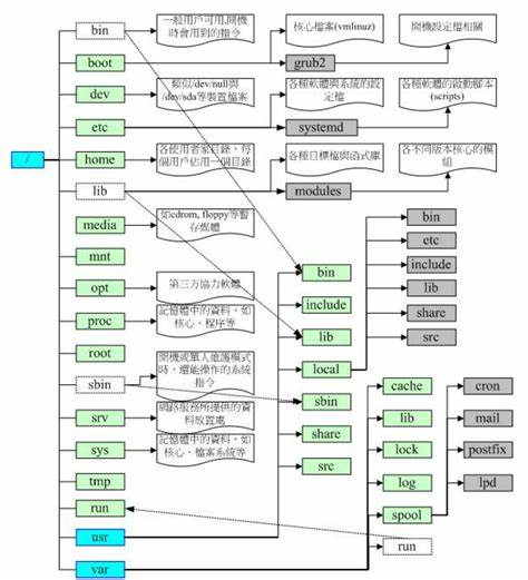 linux系统文件及目录结构(linux系统的目录和根目录)