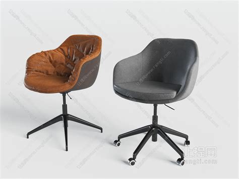 现代可调节高度的转椅、休闲椅3D模型下载_模型ID:39599-让提网