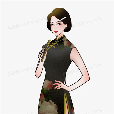 旗袍甜美女生头像动漫版