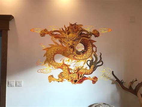 中国龙墙体彩绘_上海3D立体画-站酷ZCOOL