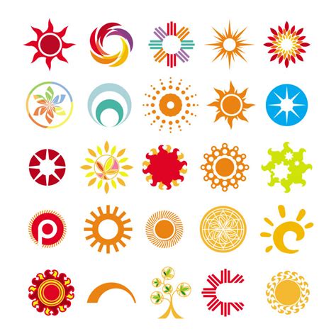 矢量标志图片-创意矢量太阳元素抽象标志设计素材-高清图片-摄影照片-寻图免费打包下载