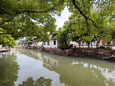 江南水乡河道旁的老房子高清图片下载-正版图片500077932-摄图网