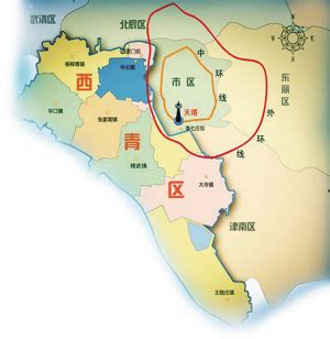 天津西青区地图图片