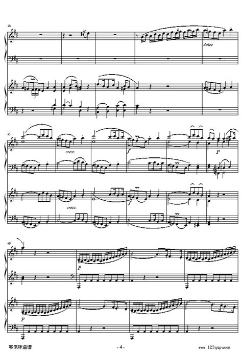 莫扎特D大调双钢琴奏鸣曲K448第一乐章 歌谱简谱网