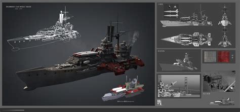 红色警戒2无畏级战舰3D概念图（同人创作）_HLIN_-站酷ZCOOL