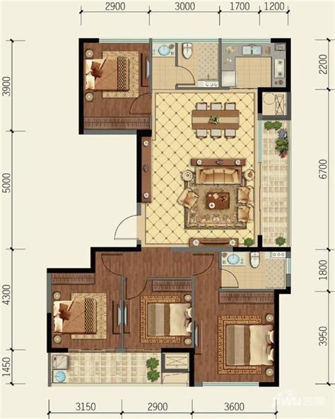 嘉兴东方禾苑洋房132㎡户型户型图_首付金额_4室2厅2卫_132.0平米 - 吉屋网