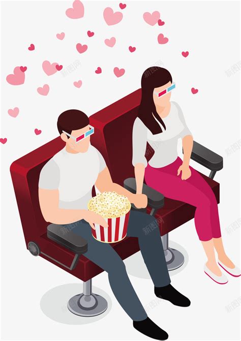 电影院看电影的情侣png图片免费下载-素材7JQeUaPVU-新图网