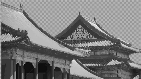 中式传统屋檐建筑元素素材下载-正版素材401037868-摄图网