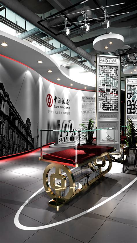 中国银行（大连金普新区分行）历史展厅|空间|室内设计|XuXu0208 - 原创作品 - 站酷 (ZCOOL)