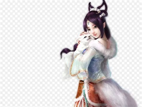 白狐女子图片