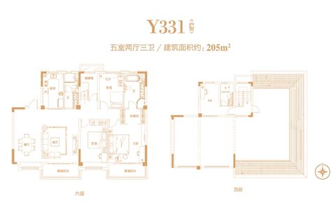 郑州巩义新城玺樾门第建面约118㎡高层户型户型图_首付金额_3室2厅2卫_118.0平米 - 吉屋网