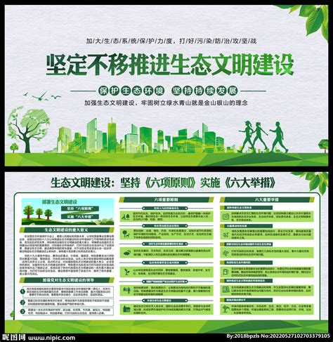 绿色大气环保创建文明城市建设城市生态文明展板图片下载 - 觅知网