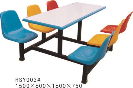 HSY001四人连体餐桌椅、四川餐桌椅批发|成都昊森源玻钢制品有限公司