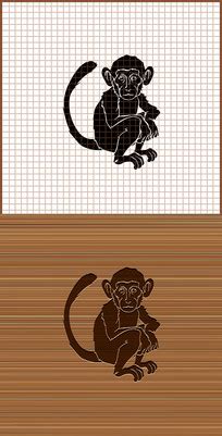 猴子雕刻图片_猴子雕刻设计素材_红动中国