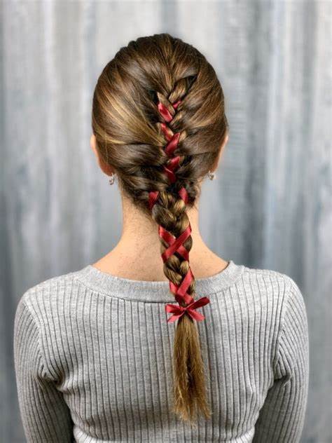 Beautiful & Simple Braid with Ribbon Hairstyle for Long Hair | Make ...
