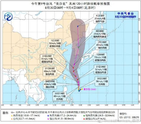 2020年第9号台风美莎克加强为强台风级- 杭州本地宝