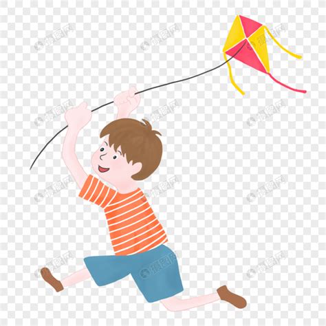 小男孩放风筝元素素材下载-正版素材401269573-摄图网