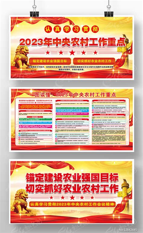 2023年中央农村工作会议精神宣传栏展板图片_展板_编号12842445_红动中国