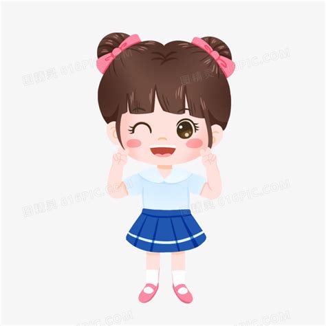 穿校服甜美女生头像动漫