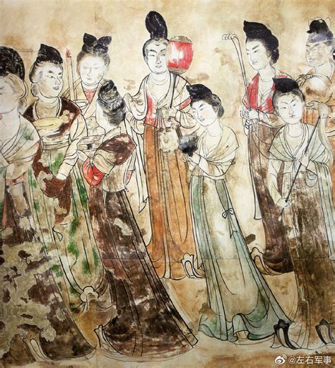 陕西省乾县唐章怀太子墓壁画观鸟捕蝉图年轻图片
