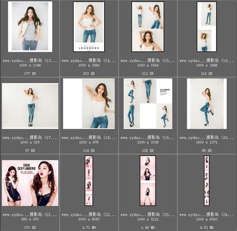 韩国少女棚拍写真摆Pose美姿作品集（500张） - 橘子素材