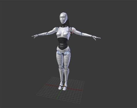 blender 女性Neeloo机器人3d模型素材资源免费下载-Blender3D模型库