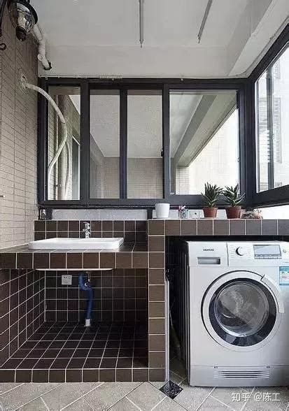 阳台砖砌洗手池，还能镶嵌洗衣机 - 知乎