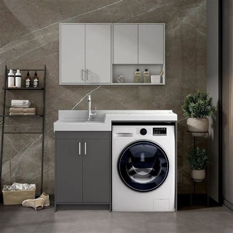 欧式太空铝洗衣柜铝合金洗衣机柜池1.2米 1.5米阳台柜组合洗衣槽-阿里巴巴