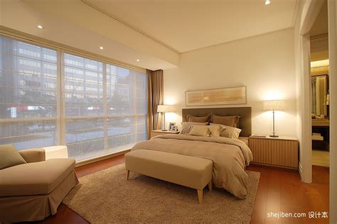 简单现代卧室落地窗设计 – 设计本装修效果图