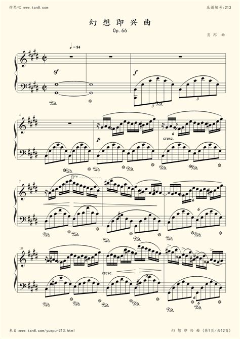 肖邦 幻想波兰舞曲 Op 61 降A大调 Polonaise 钢琴谱 简谱