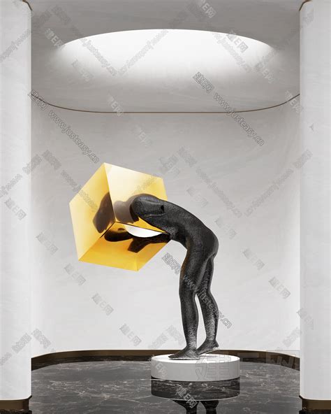 现代抽象人物雕塑3d模型下载_3d现代抽象人物雕塑模型下载_3d现代抽象人物雕塑max模型免费下载_建E室内设计网