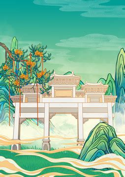 郑州古建筑嵩山少林寺竖版,建筑园林,设计素材,设计模板,汇图网www.huitu.com