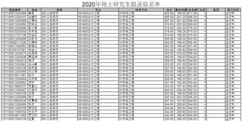 长安大学2020年硕士研究生拟录取名单_文加考研