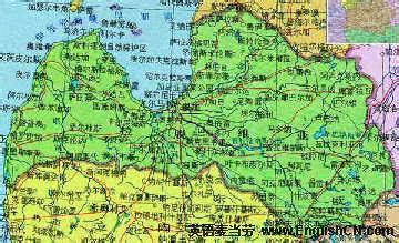 拉脱维亚地图图片