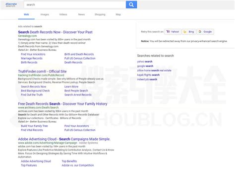 Search:互联网主题搜索引擎【美国】_搜索引擎大全(ZhouBlog.cn)