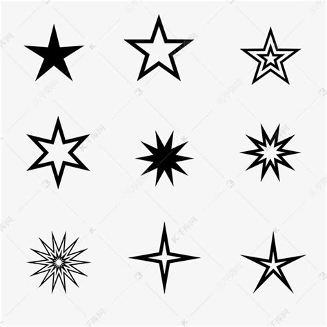 五角星星星图标素材免费下载 - 觅知网