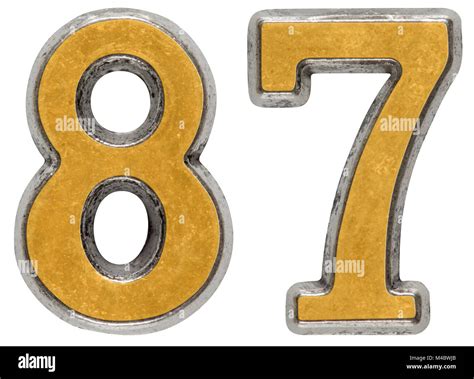 Sign with a number, isolated on white - 87 Stock Photo - Alamy