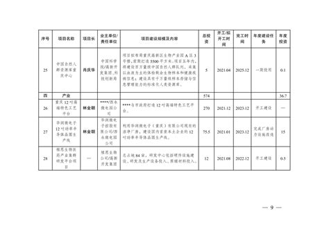 重庆高新区管委会办公室关于印发高新区2021年重点项目名单（调整）的通知_重庆高新技术产业开发区管理委员会