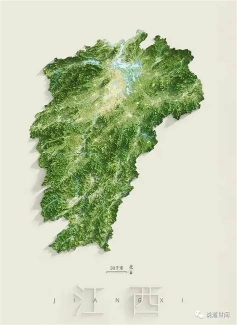 中国34省区高清3D地图-江西_江西地图_初高中地理网