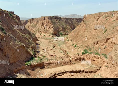 Typical loess plateau landscape in Tongxin County, Ningxia Hui ...