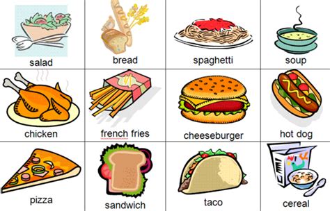 四年级关于食物的英语单词有哪些