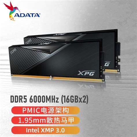 威刚（ADATA）32GB(16GX2)套装 DDR5 6000 台式机内存条 XPG威龙-LANCER (黑色)-京东商城【降价监控 价格 ...