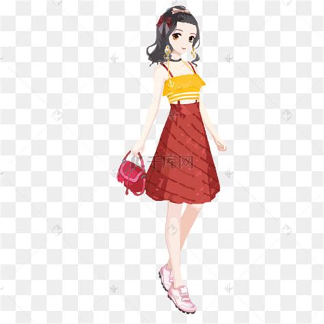 穿裙子的甜美女生头像动漫